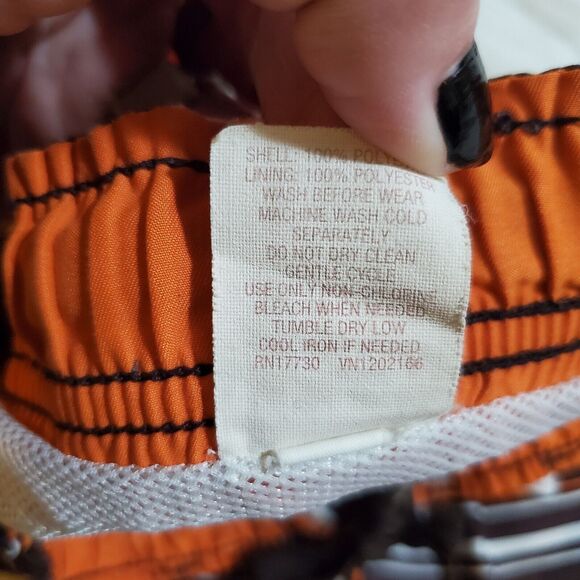 Mossimo Boys Swim Trunks Size XS 4/5 Brown Plaid Mesh Lined Drawstring Pockets - Picture 9 of 9
